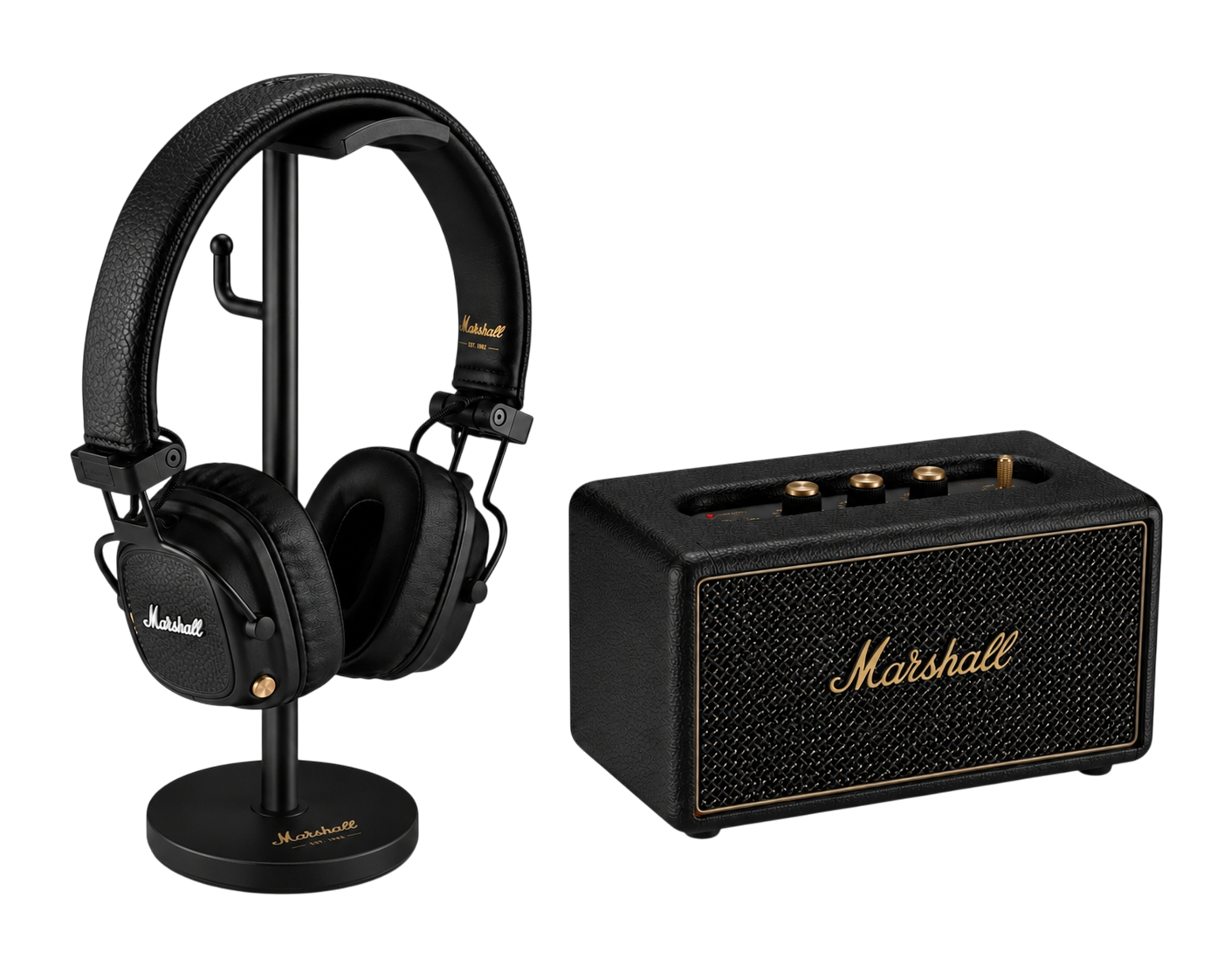 marshall speaker with headphone